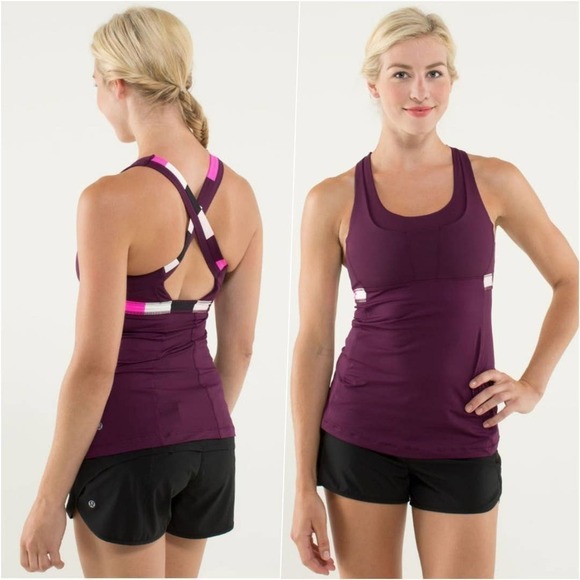 Lululemon Run Bra Tank 4 Plum NWOT - Picture 1 of 14